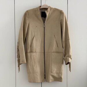 Dawn Levy Suede Fringe Jacket – Size S – Boho Western Chic